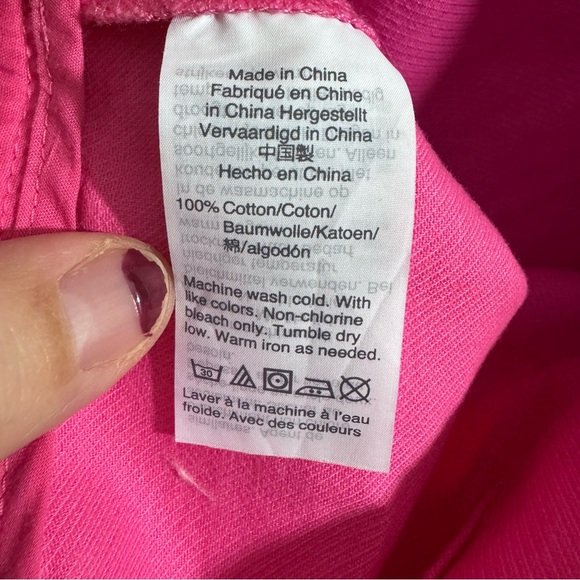 J.Crew Hot Pink Scallop Hem Pencil Skirt Size 12 Cotton Barbiecore Preppy - Picture 4 of 5